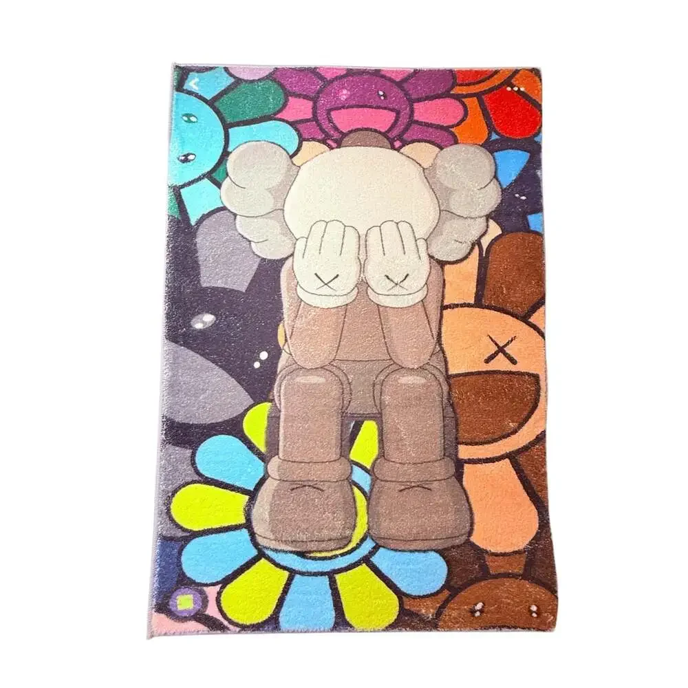 KAWS x Takashi Murakami Style Decorative Area Rug 24x36